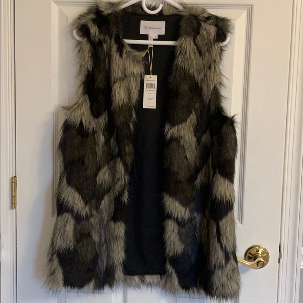 NWT BCBGeneration Faux Fur Vest